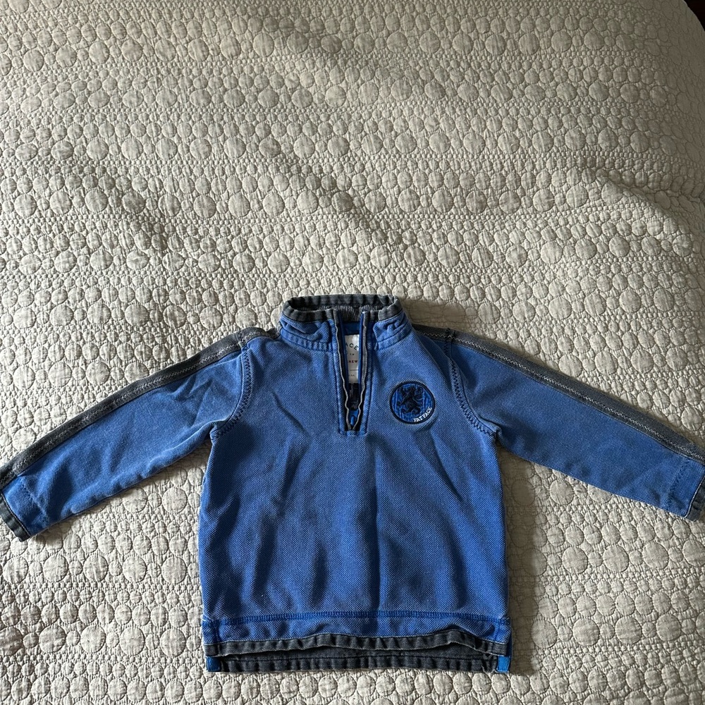 Fat Face Blue Zip-Up Sweatshirt